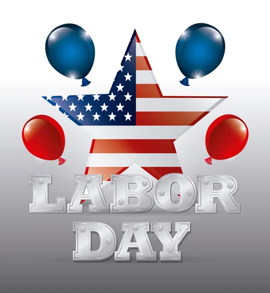 Happy labor day design. — Stock Vector