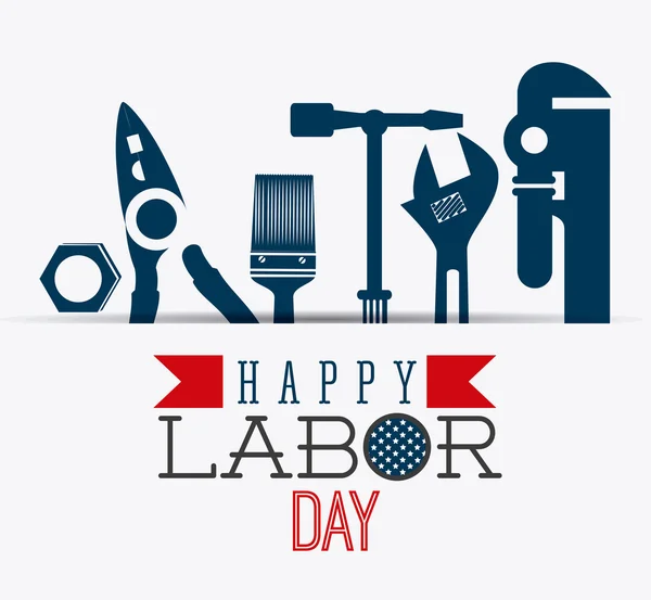 Happy labor day design. — Stock Vector