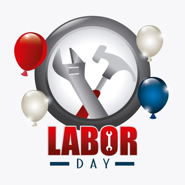 Happy labor day design. — Stock Vector