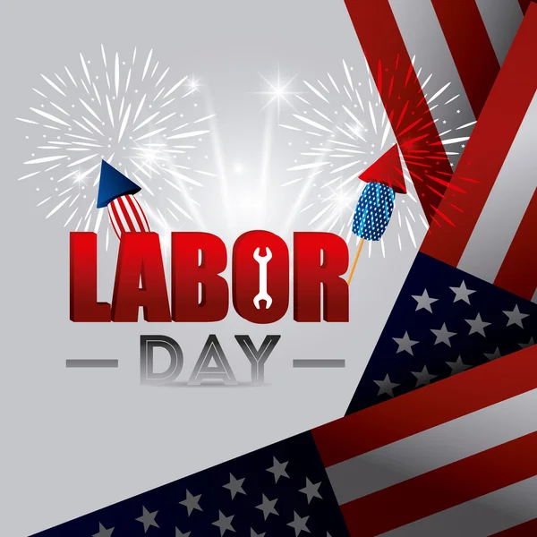 Labor day USA design. — Stock Vector