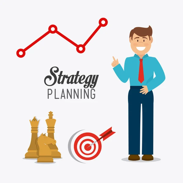 Business strategi, utformning. — Stock vektor