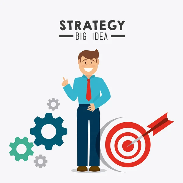 Business strategi, utformning. — Stock vektor