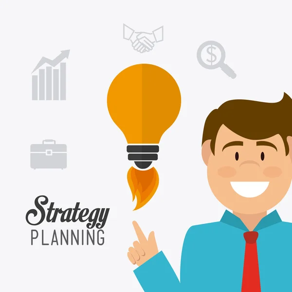 Business strategi, utformning. — Stock vektor