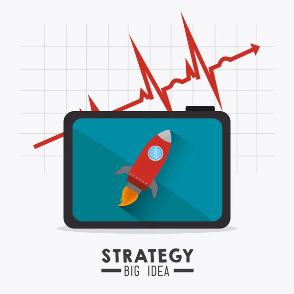 Business strategi, utformning. — Stock vektor