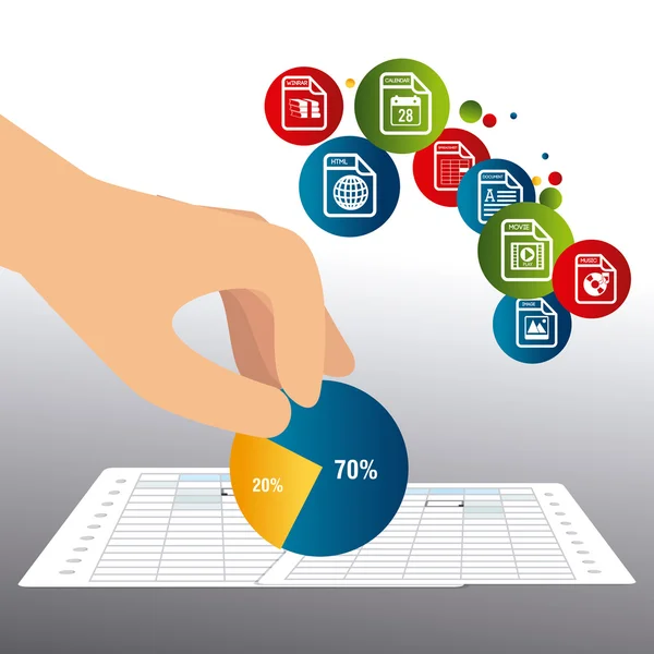 Tableur design numérique — Image vectorielle