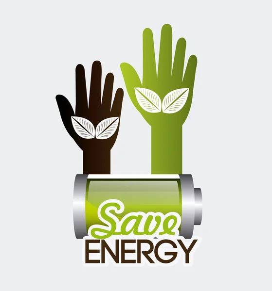 Green energy design. — Stock Vector