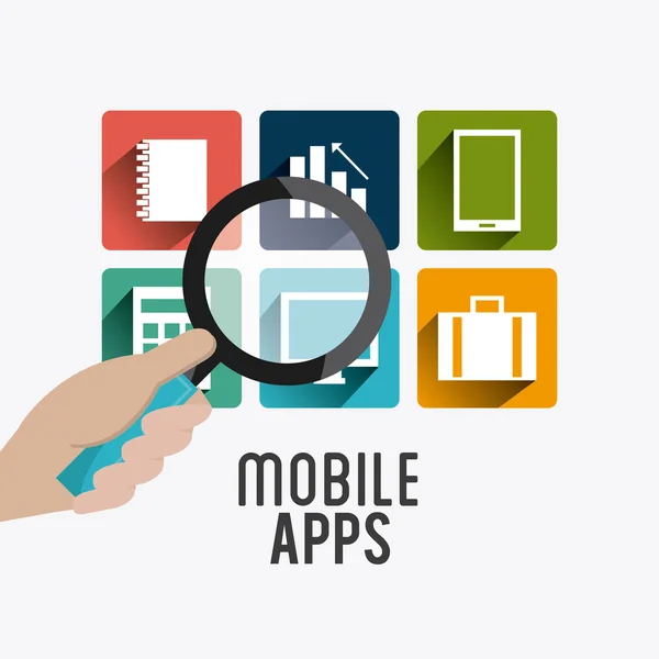 Mobiele apps ontwerp. — Stockvector