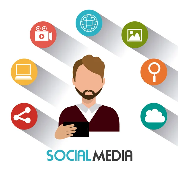 Social Media Design. — Stockvektor