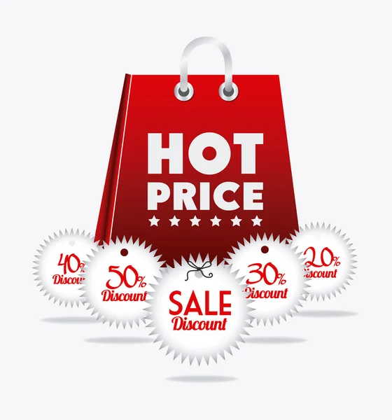 Precio caliente diseño de compras . — Vector de stock