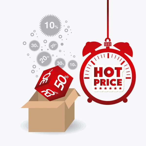 Hot price shopping design. — Stock Vector