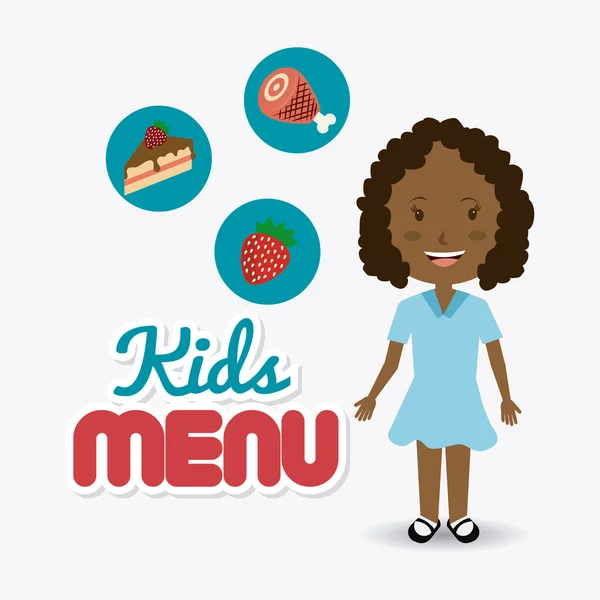 Diseño de alimentos para niños . — Vector de stock