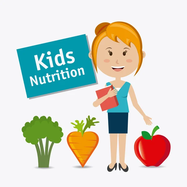 Kids food design. — Stock Vector