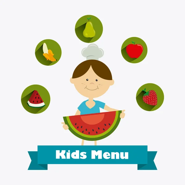 Děti jídlo design. — Stockový vektor