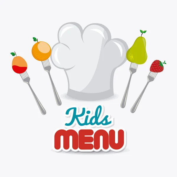 Diseño de alimentos para niños . — Vector de stock