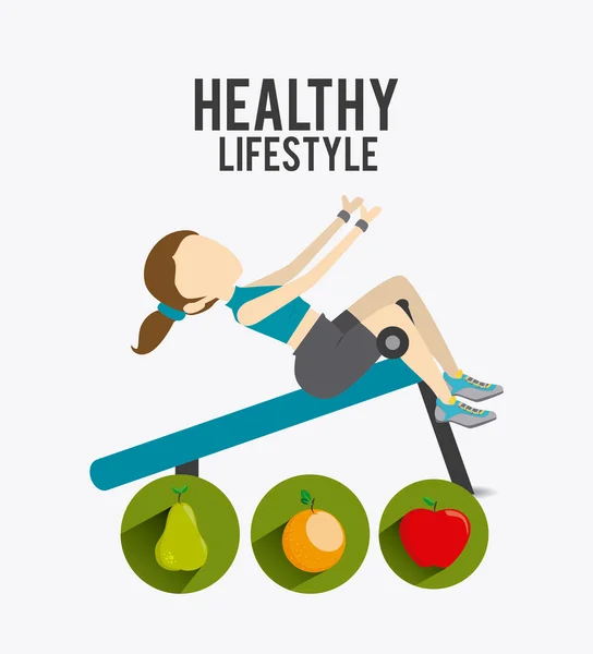 Healthy life design — Stock Vector