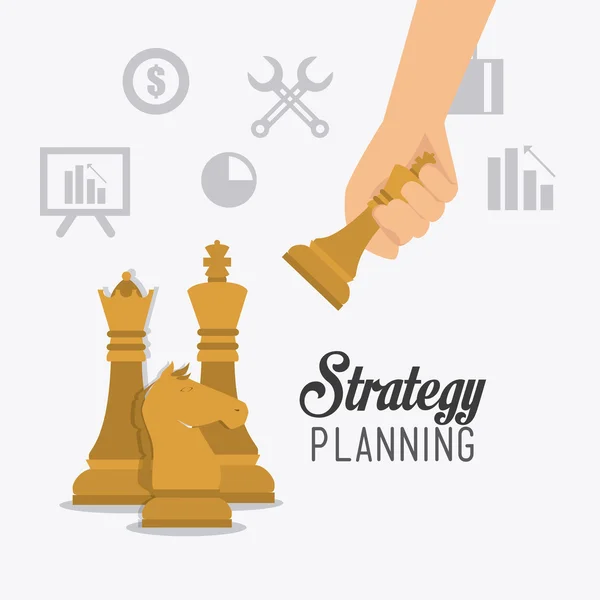 Strategy business design. — Stock Vector