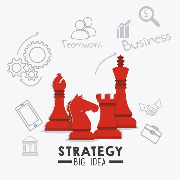 Strategia di business design . — Vettoriale Stock
