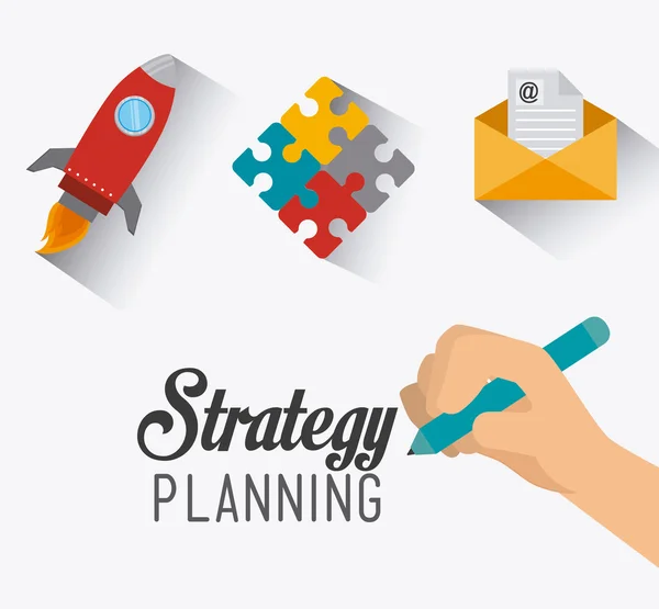 Σχεδιασμός στρατηγικής επιχειρήσεων. — Διανυσματικό Αρχείο