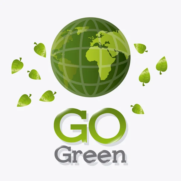 Go green design. — Stock Vector