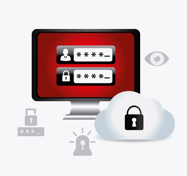 Sicherheitssystem-Design, Vektor-Abbildung Folge 10. — Stockillustration Design des Sicherheitssystems. — Stockvektor