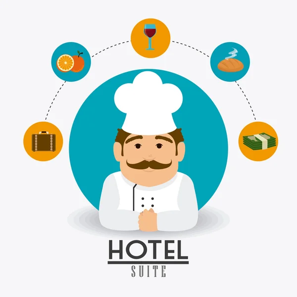 Hotel service design. — Stock Vector