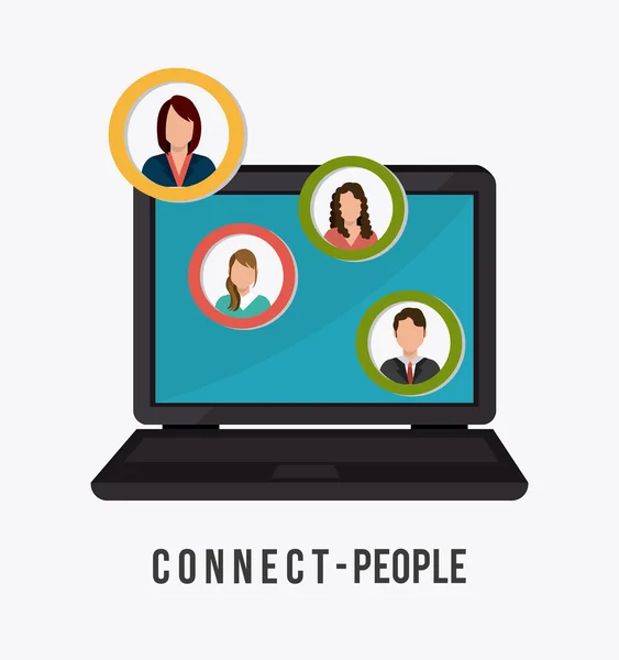 Connect people design. — Stock Vector