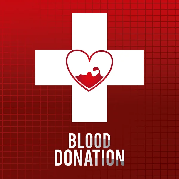 Design donazione di sangue . — Vettoriale Stock