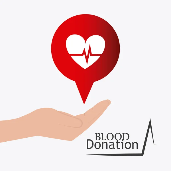 Diseño de donación de sangre . — Vector de stock