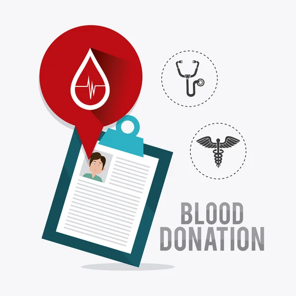 Vér adományozása design. — Stock Vector