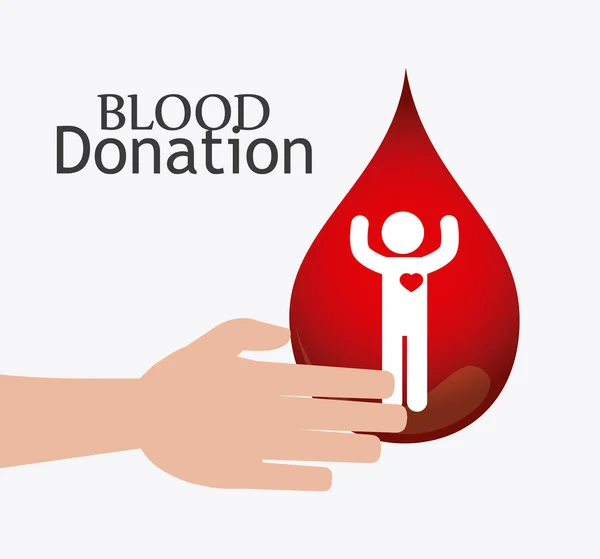 Kan bağışı tasarım. — Stok Vektör