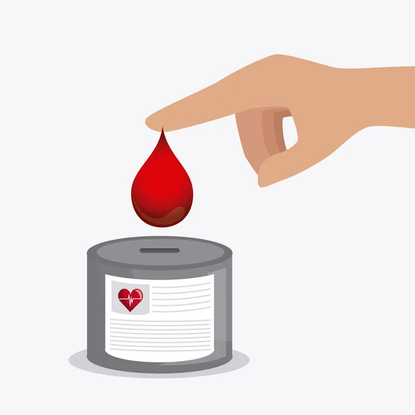 Kan bağışı tasarım. — Stok Vektör