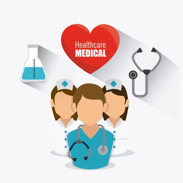 Diseño médico sanitario . — Vector de stock