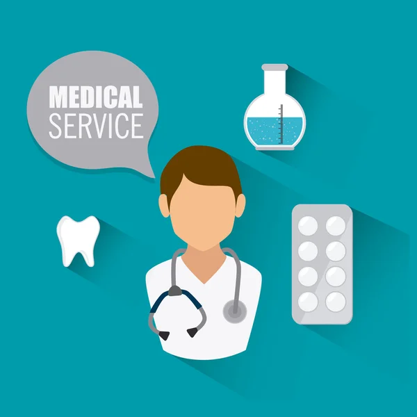 Diseño de atención médica . — Vector de stock