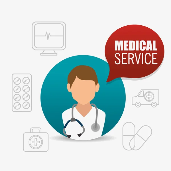 Diseño de atención médica . — Vector de stock