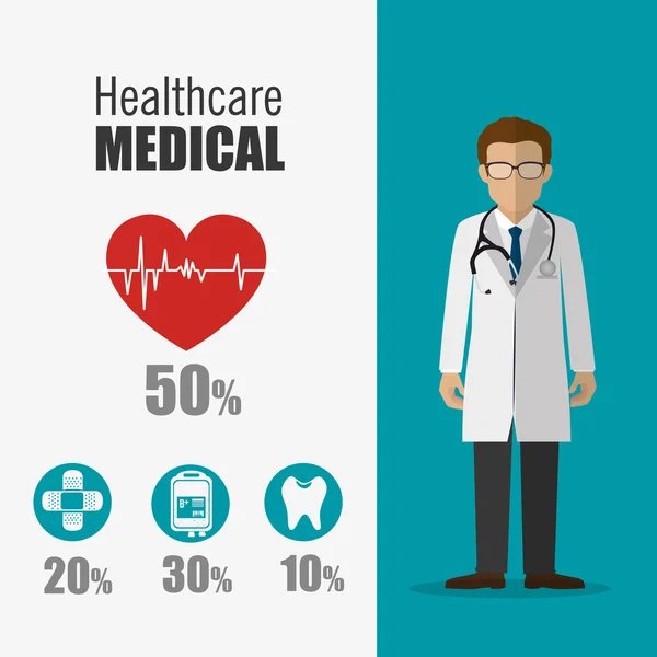 Medizinisches Gesundheitskonzept. — Stockvektor