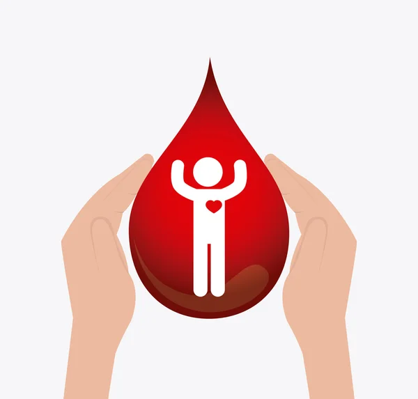 Blodet donation design. — Stock vektor