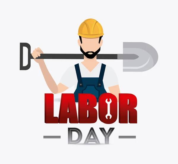 Labor day card design. — Stock Vector