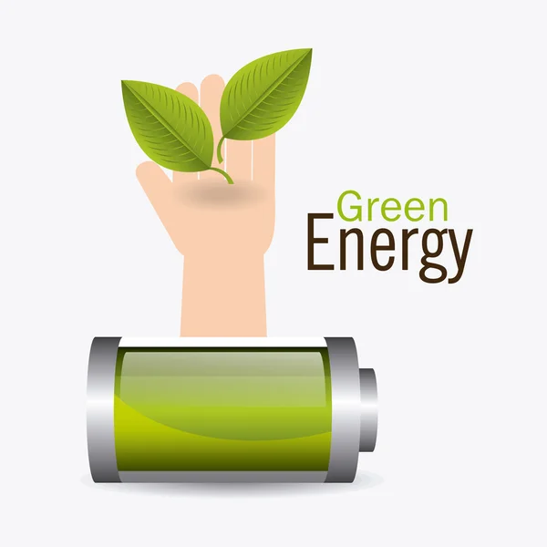 Grön energi design. — Stock vektor