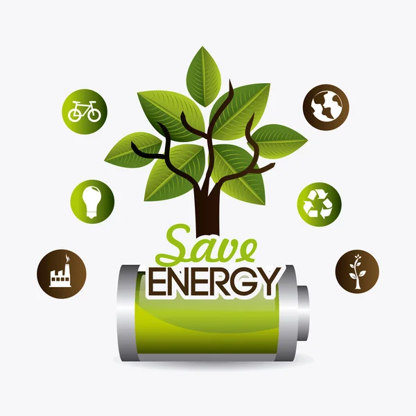 Design de energia verde . —  Vetores de Stock