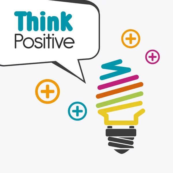 Think positive design. — Stock Vector