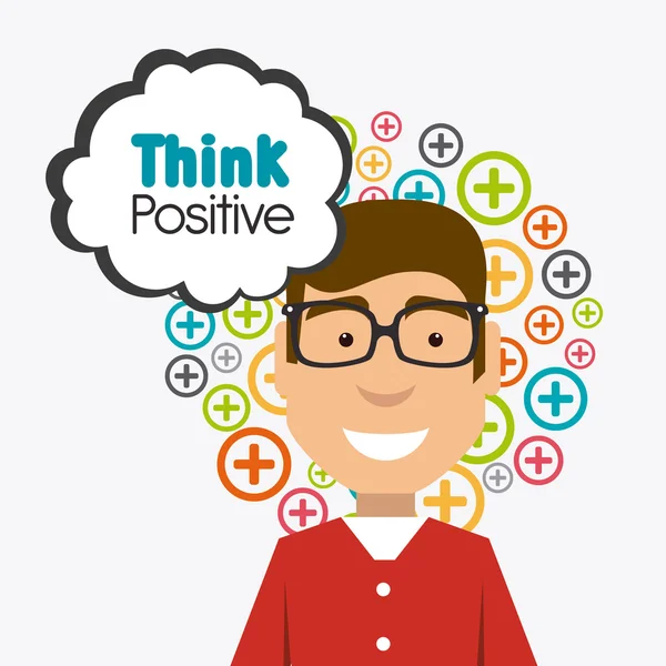 Think positive design. — Stock Vector