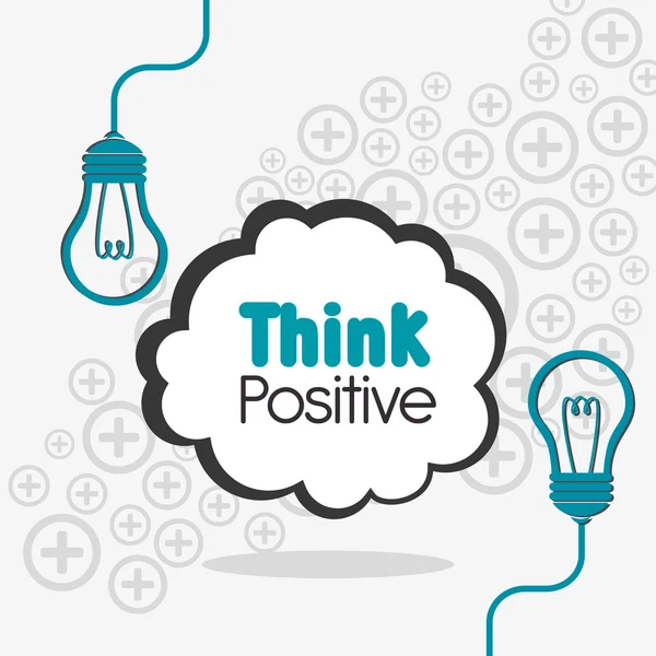 Think positive design. — Stock Vector