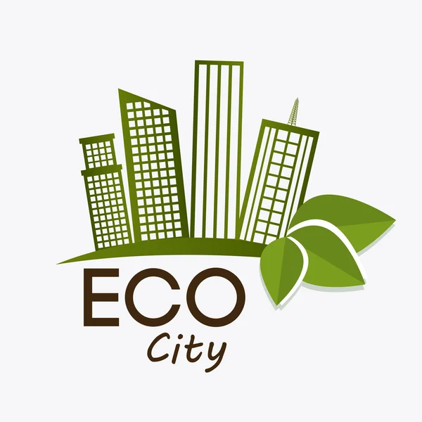 Ecologie digitaal ontwerp. — Stockvector