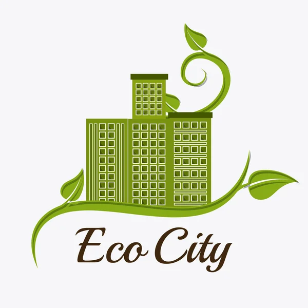 Ecologie digitaal ontwerp. — Stockvector