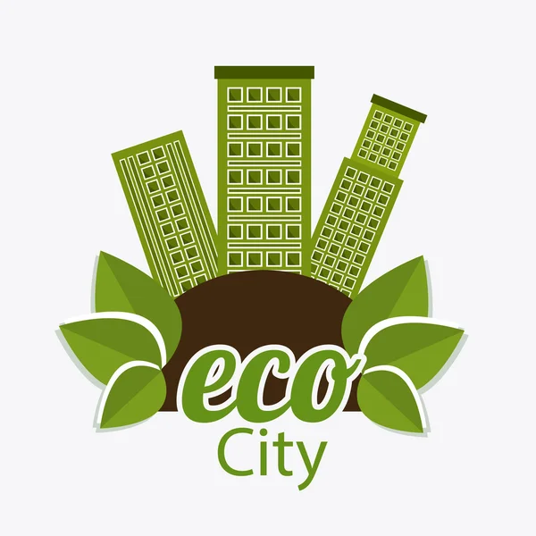 Ecologie digitaal ontwerp. — Stockvector