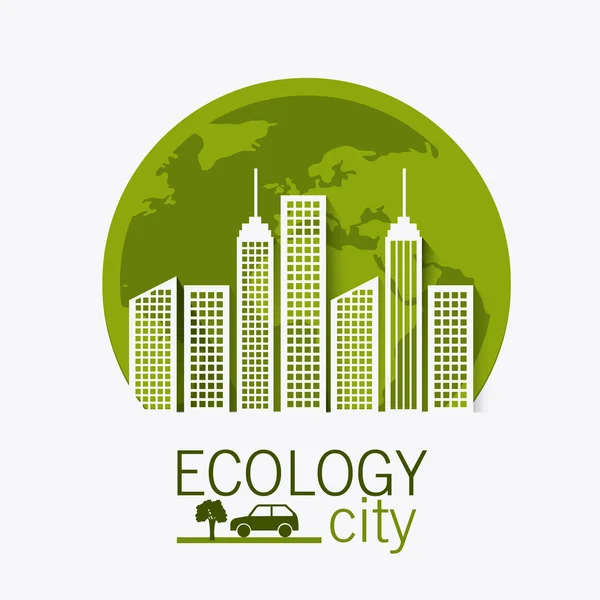 Ecologie digitaal ontwerp. — Stockvector