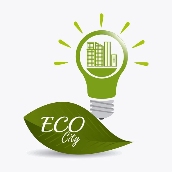 Ecologie digitaal ontwerp. — Stockvector