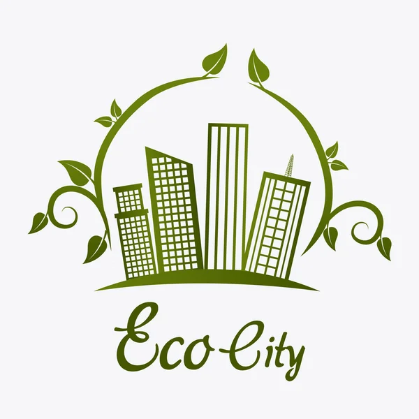 Ecologie digitaal ontwerp. — Stockvector