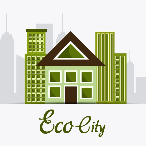 Ecologie digitaal ontwerp. — Stockvector