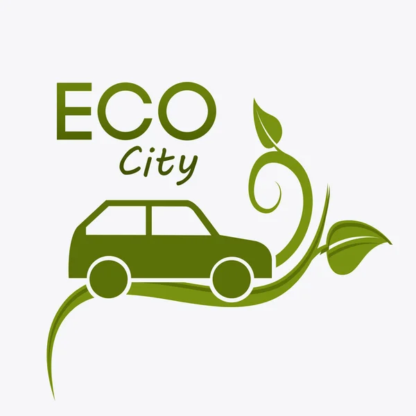 Ecologie digitaal ontwerp. — Stockvector